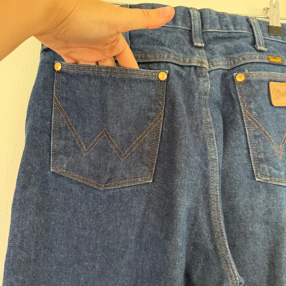 Wrangler Cowboy Cut Straight Leg Rigid Indigo Denim Jeans Mens 30x31 13MWZ